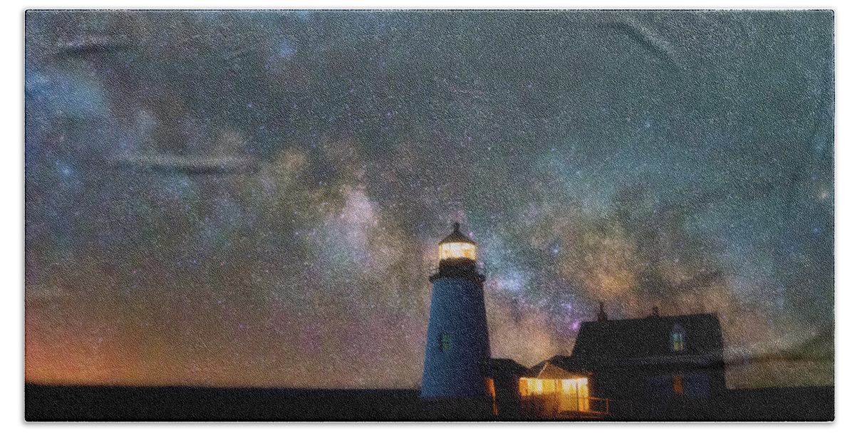 Milky Way Bath Towel featuring the photograph Pemaquid Mysteries by Darren White