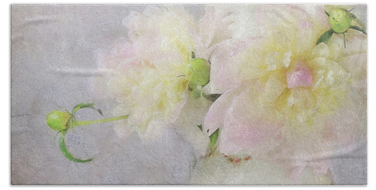 Floral Hand Towel featuring the photograph Peony Bouquet by Karen Lynch