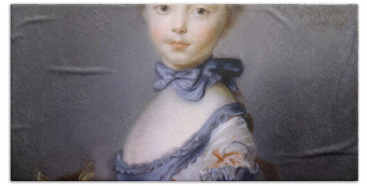 18th Century Bath Towel featuring the photograph Perronneau: Girl, 1745 by Granger