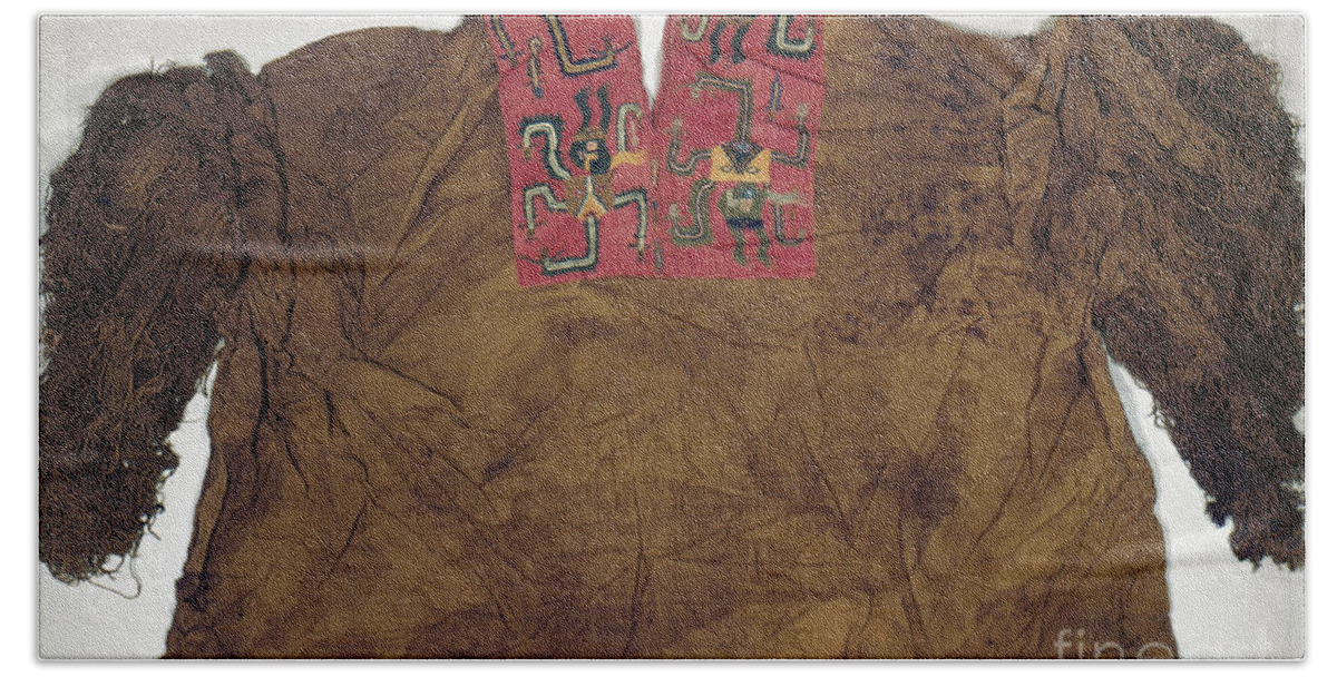 2nd Century B. C. Bath Towel featuring the photograph Peru: Paracas Poncho by Granger