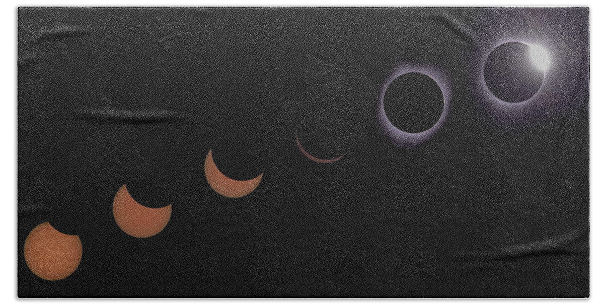Solar Eclipse Hand Towel featuring the photograph Phases by Ivan Franklin