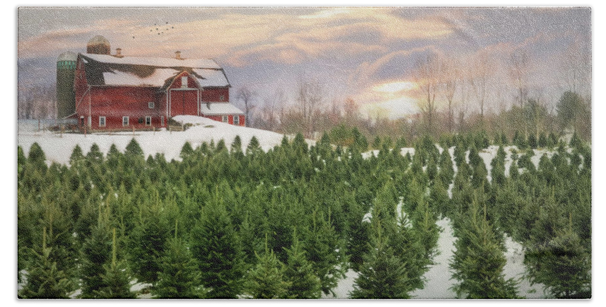 Christmas Hand Towel featuring the photograph Pick Your Tree by Lori Deiter