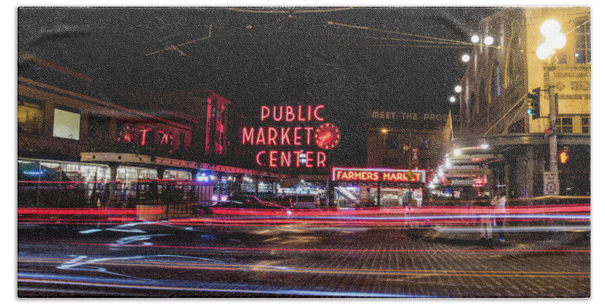 Seattle Hand Towel featuring the photograph Pikes Place Market by Matt McDonald