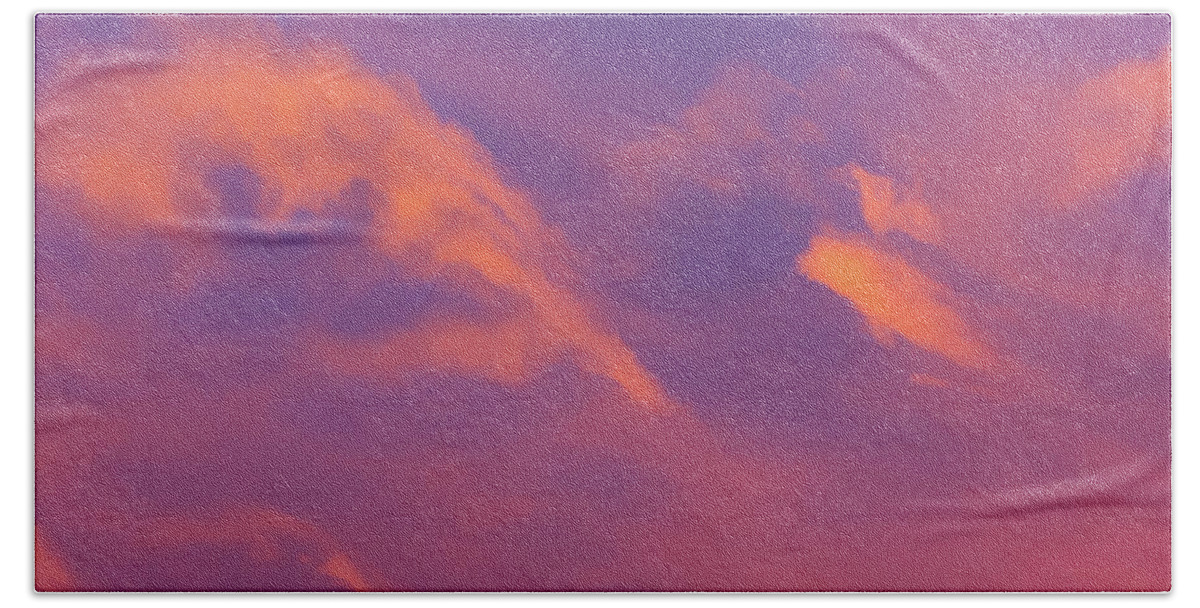 Pink Bath Towel featuring the photograph Pink Clouds by Douglas Killourie