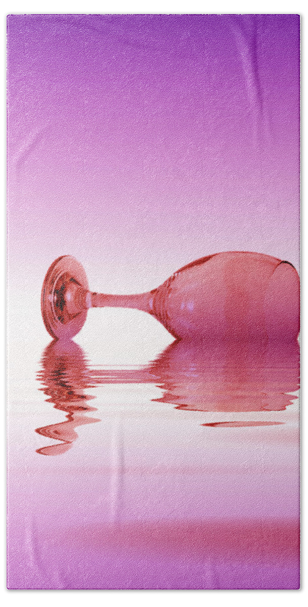 Pink Glass Bath Towel featuring the photograph Pink Glass by David French