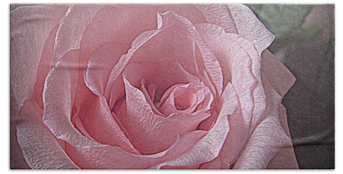 Rose Bath Towel featuring the photograph Pink Rose Bliss by Suzy Piatt