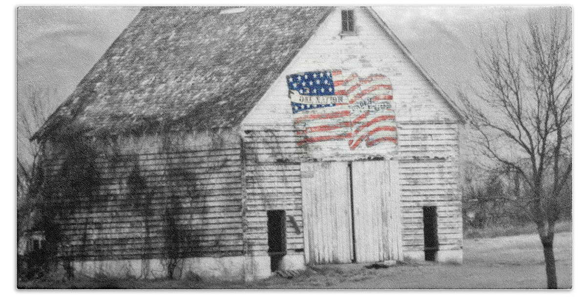 Trees Hand Towel featuring the photograph Pledge Of Allegiance Crib by Kathy M Krause