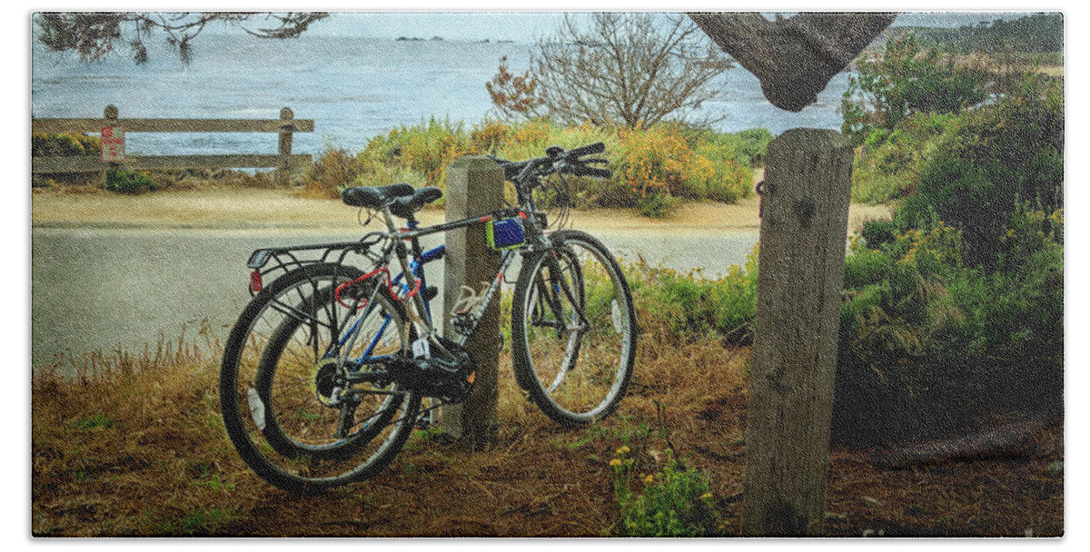 American Hand Towel featuring the photograph Point Lobos Bicycles by Craig J Satterlee