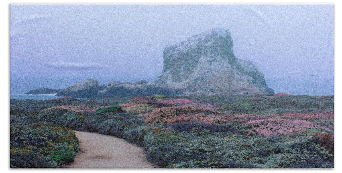 Pacific Coast Bath Towel featuring the photograph Point Piedras Blancas by Marcia Breznay