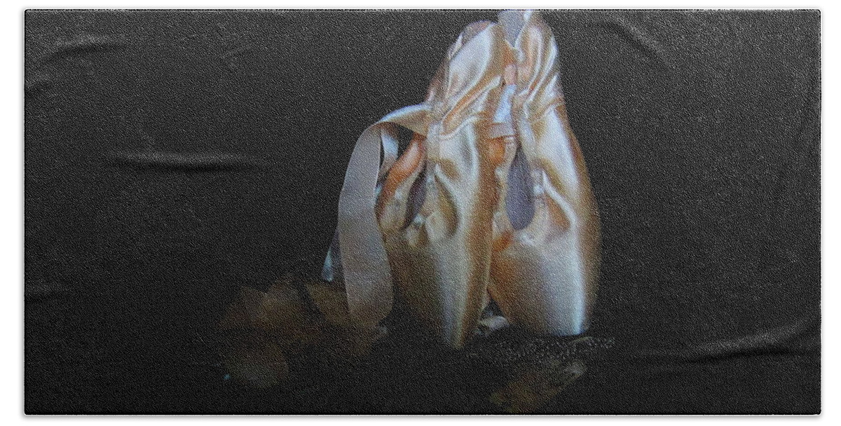 Pointe Shoes Hand Towel featuring the photograph Pointe Shoes and Dog Tags3 by Laurianna Taylor