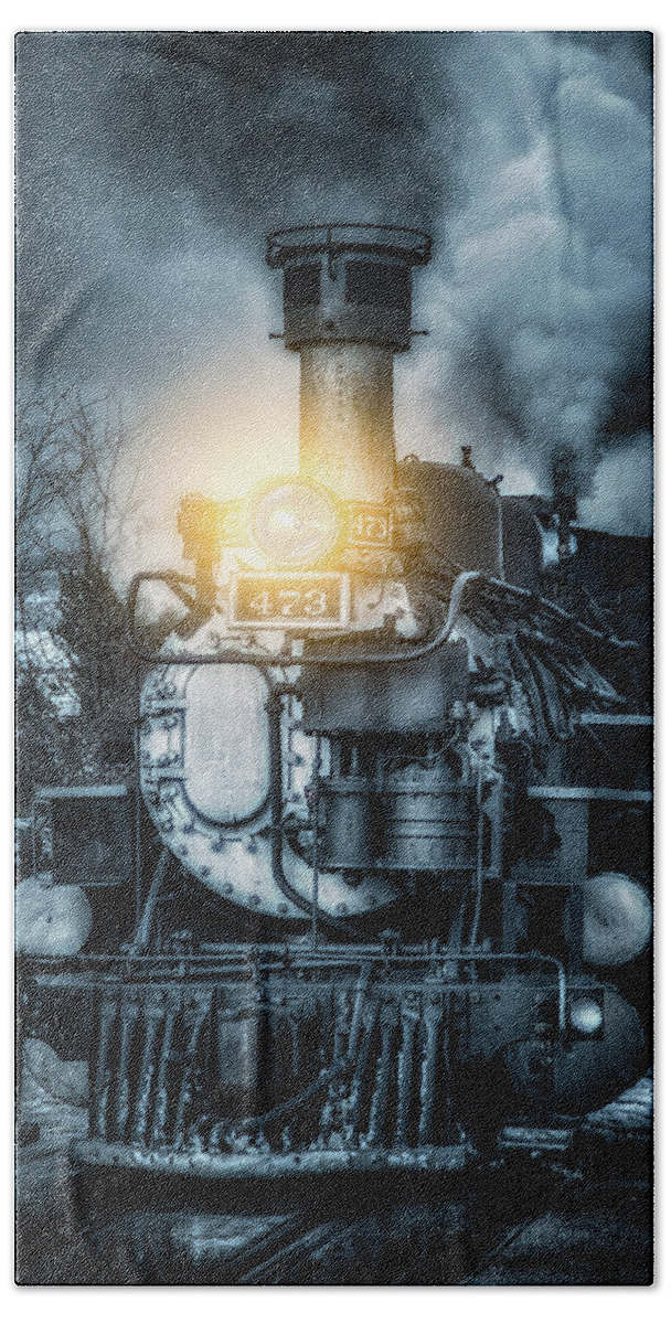 Trains Hand Towel featuring the photograph Polar Express by Darren White