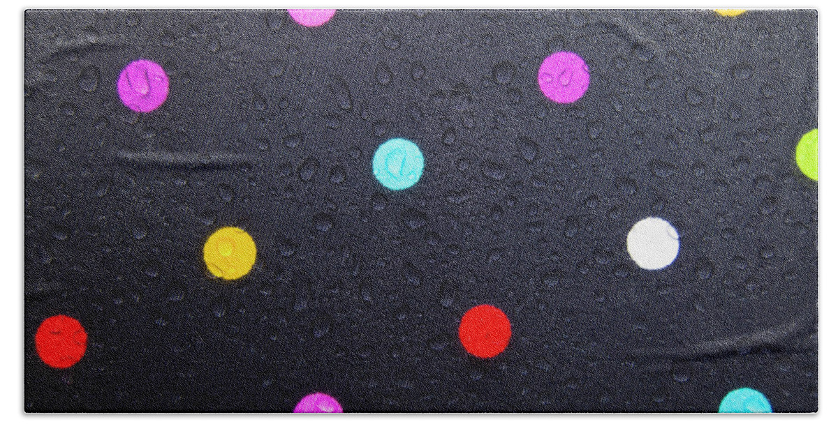 Polka Dot Hand Towel featuring the photograph Polka Dot Umbrella by Christopher Johnson