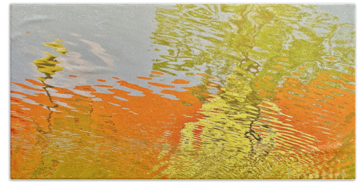 Reflections Bath Towel featuring the photograph Pond Reflection by Merle Grenz