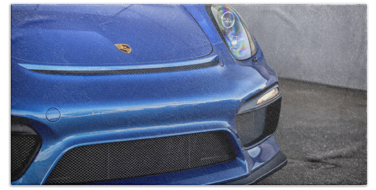 Cars Bath Towel featuring the photograph Porsche Cayman GT4 - Nosey by ItzKirb Photography