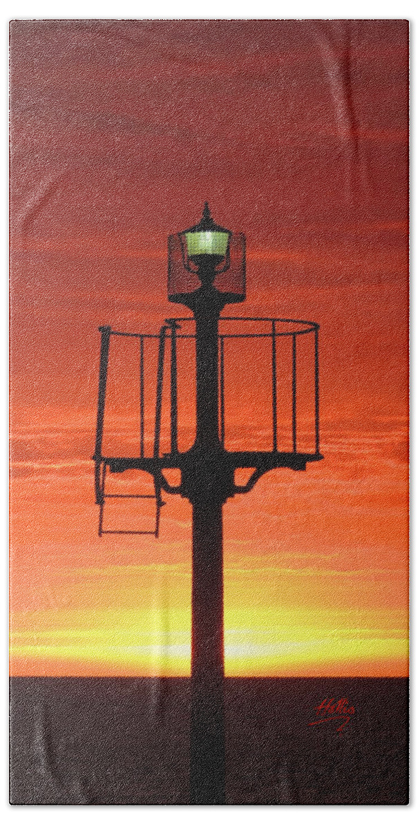 Lighthouse Hand Towel featuring the photograph Port Hughes Lookout by Linda Hollis
