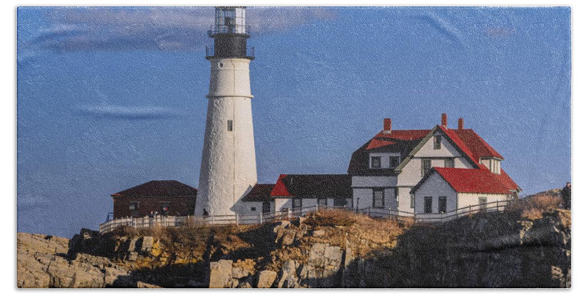 2015 Hand Towel featuring the photograph Portland Head Light No. 43 by Mark Myhaver