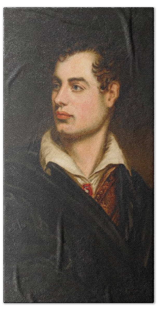 Portrait Of Lord Byron Bath Sheet - 