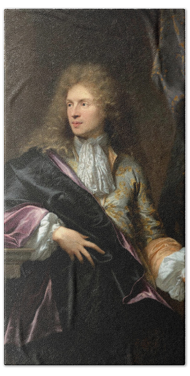 Hyacinthe Rigaud Bath Towel featuring the painting Portrait of Pierre-Vincent Bertin by Hyacinthe Rigaud