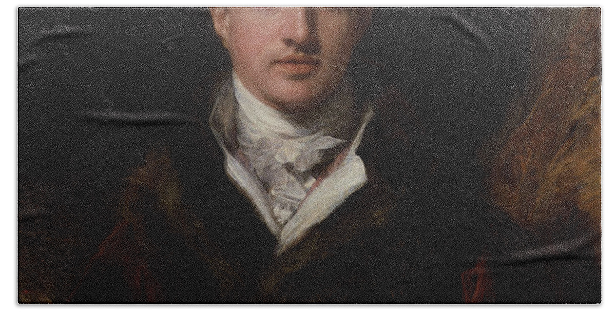 Portrait Of Robert Stewart Bath Towel featuring the painting Portrait of Robert Stewart by Thomas Lawrence