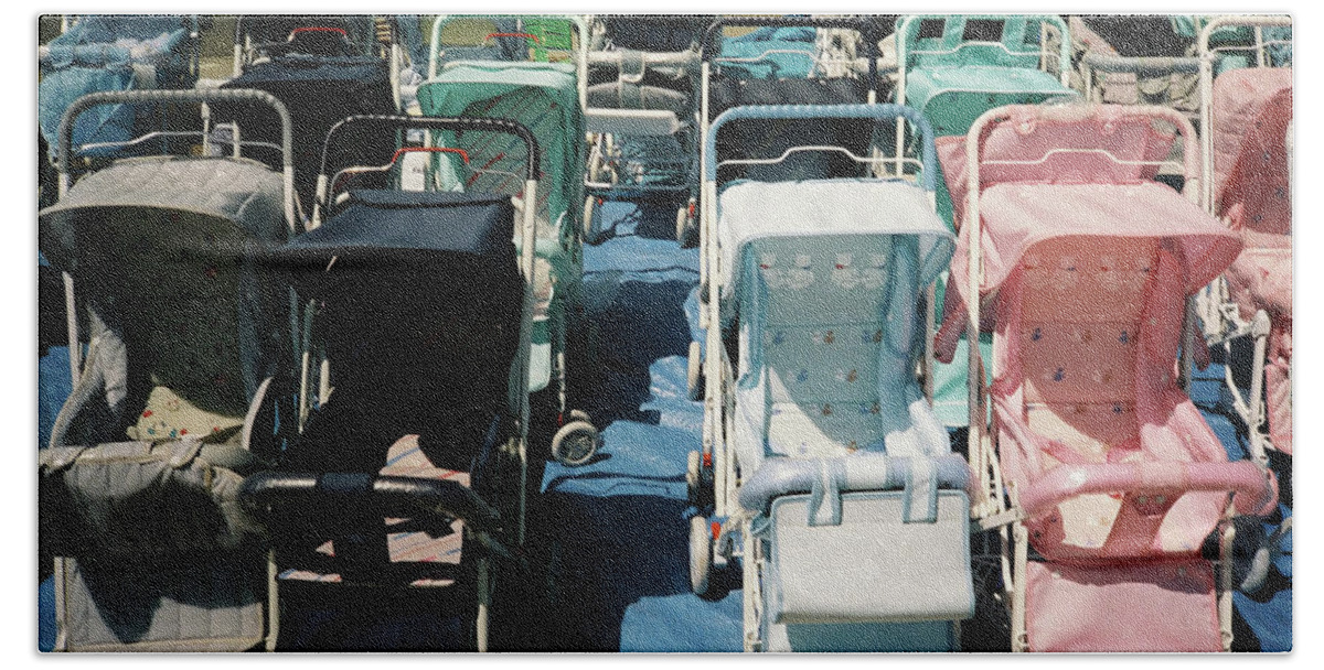 Color Bath Towel featuring the photograph Pram Lot by Frank DiMarco