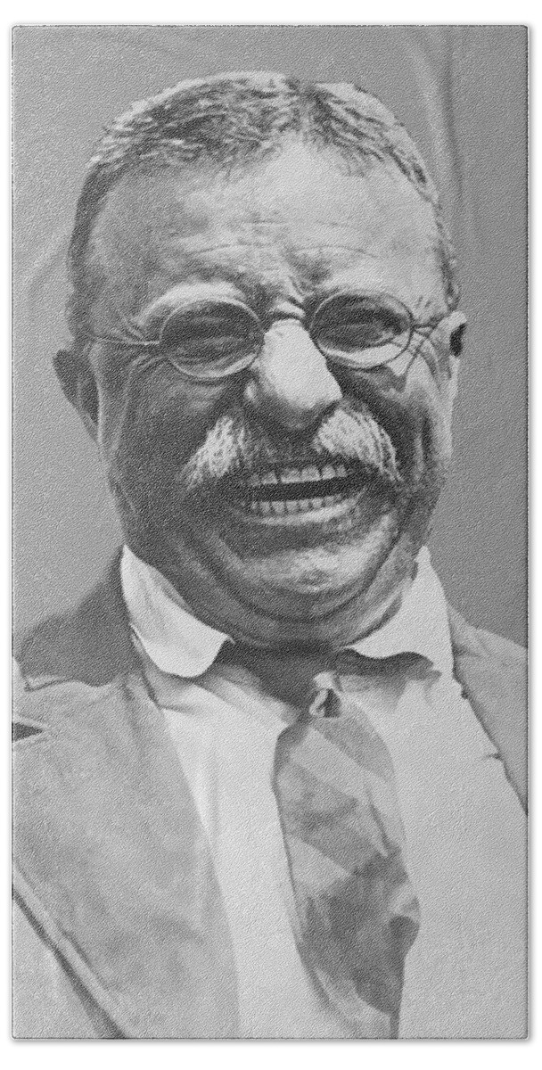 Teddy Roosevelt Bath Sheet featuring the painting President Teddy Roosevelt by War Is Hell Store