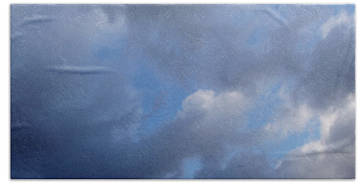 Clouds Bath Towel featuring the photograph Pretty Clouds by Deborah Crew-Johnson