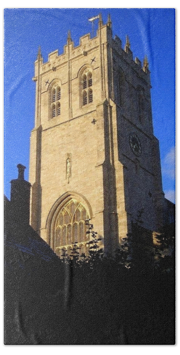 Priory Bath Towel featuring the photograph Priory Church by Gordon James