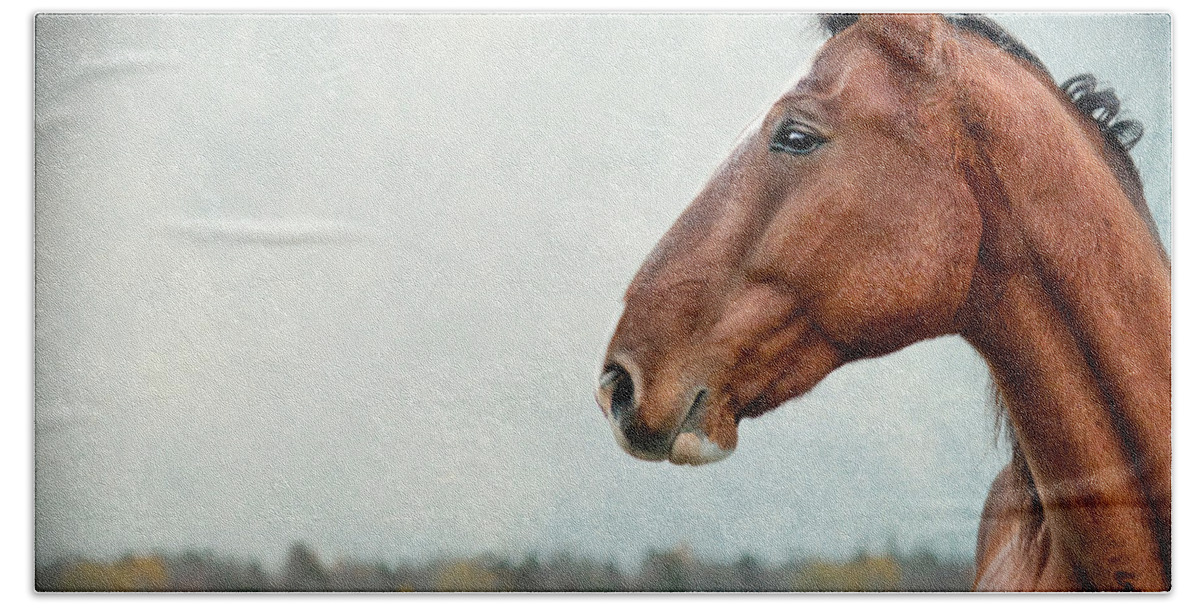 Horse Hand Towel featuring the photograph Proud by Maggie Terlecki