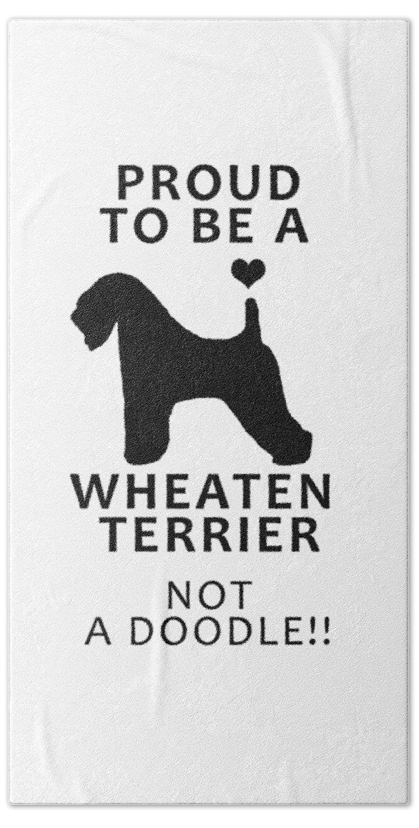 Wheaten Terrier Hand Towel featuring the photograph Proud to be a Wheaten by Rebecca Cozart
