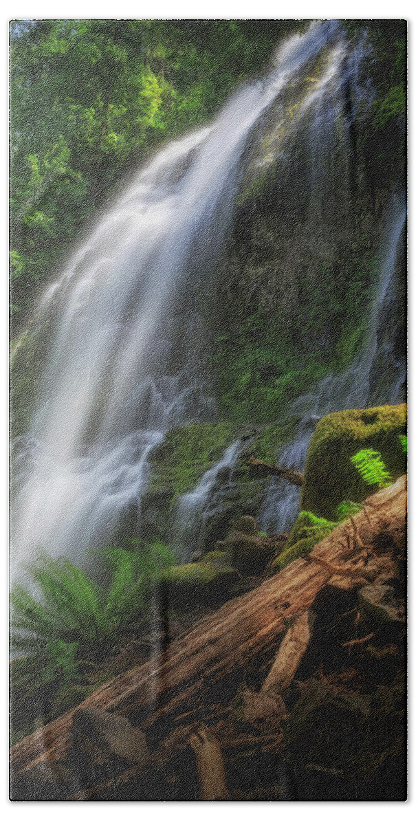 Water Hand Towel featuring the photograph Proxy Falls by Cat Connor