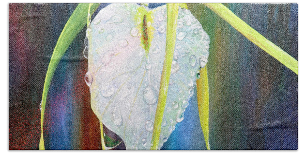 Night Orchid Bath Towel featuring the painting Pure Love by AnnaJo Vahle
