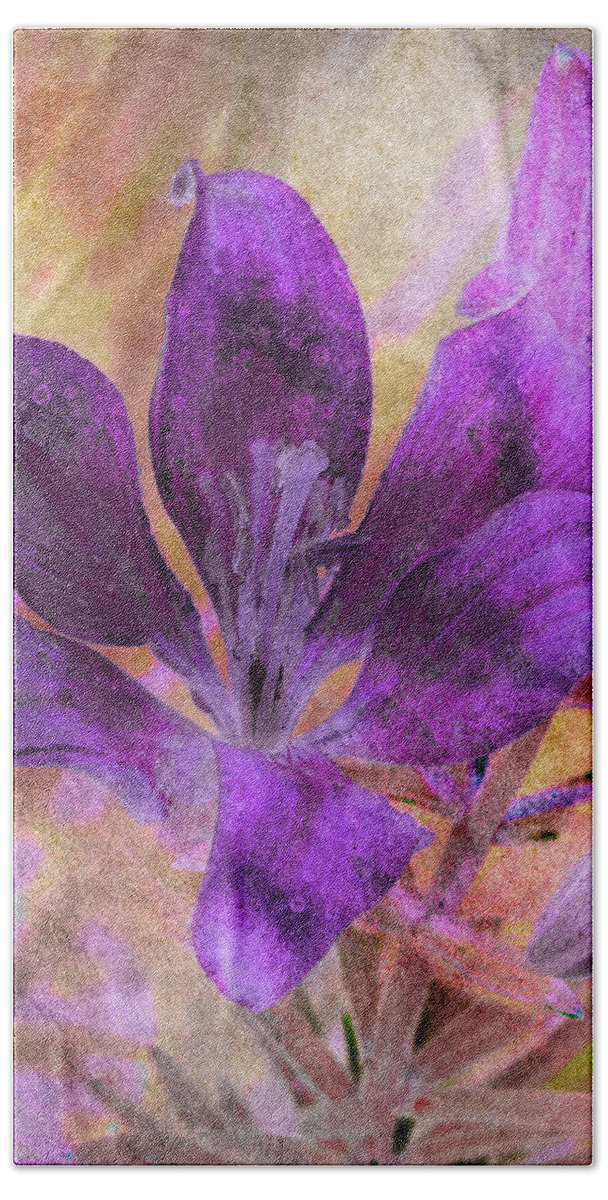 Blossom Hand Towel featuring the photograph Purple Blossom by WB Johnston