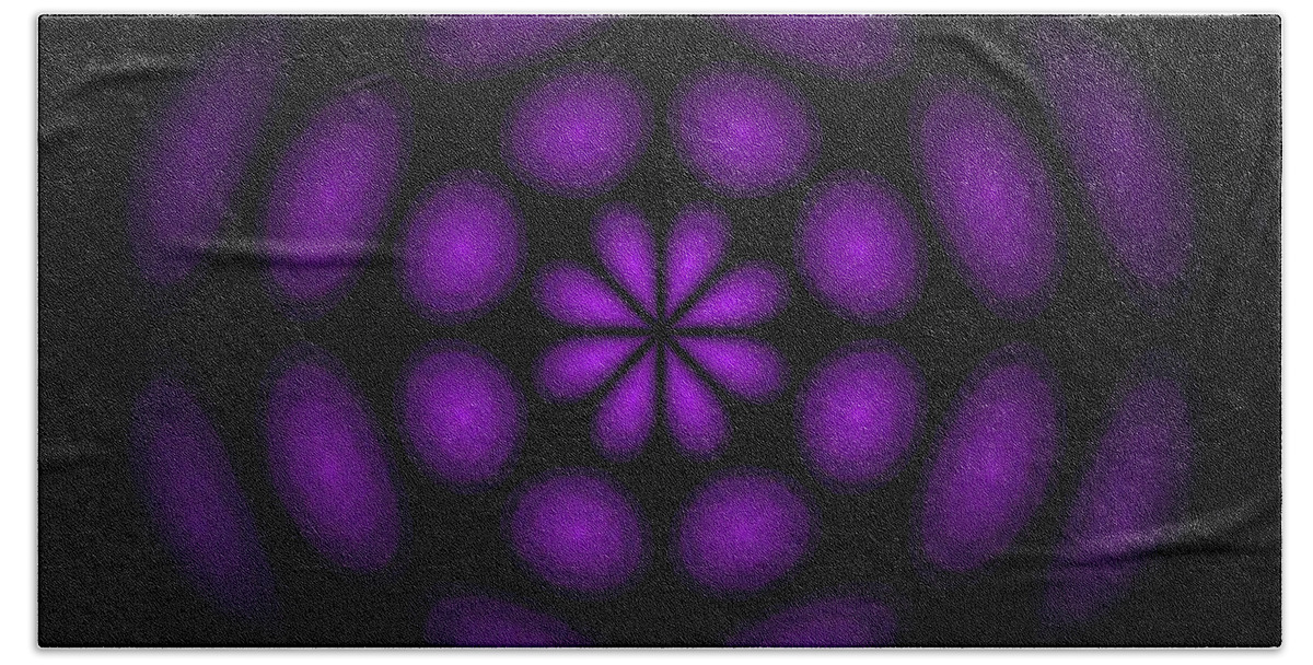 Color Bath Towel featuring the digital art Purple Hypnotic by Ee Photography