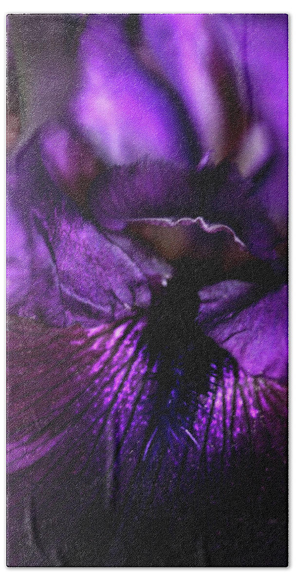 Iris Bath Sheet featuring the photograph Purple Velvet by Debbie Oppermann