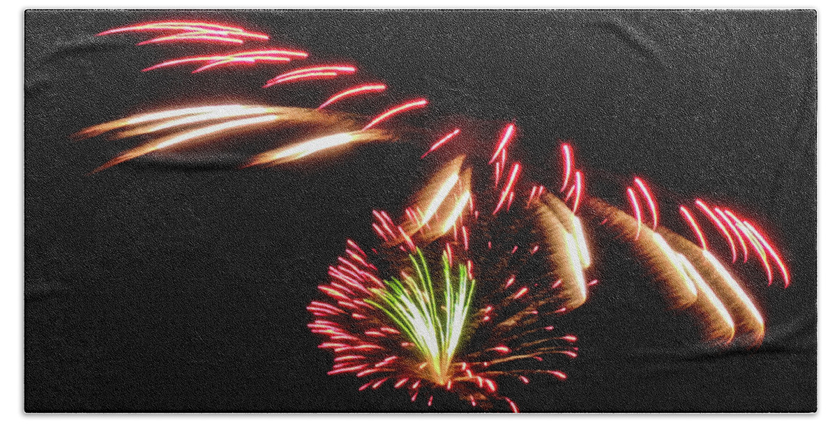 Fireworks Hand Towel featuring the photograph Pyro I by Robert Mitchell