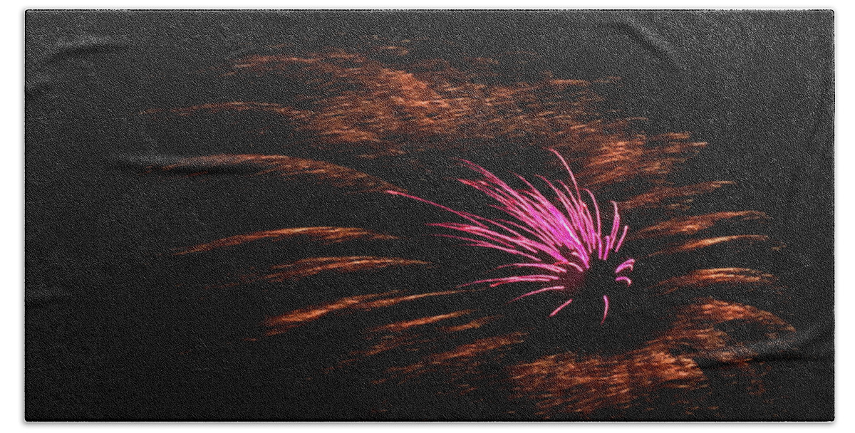 Fireworks Bath Towel featuring the photograph Pyro II by Robert Mitchell