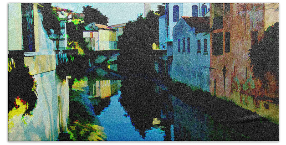 Architecture Bath Towel featuring the photograph Quaint on the Canal by Roberta Byram