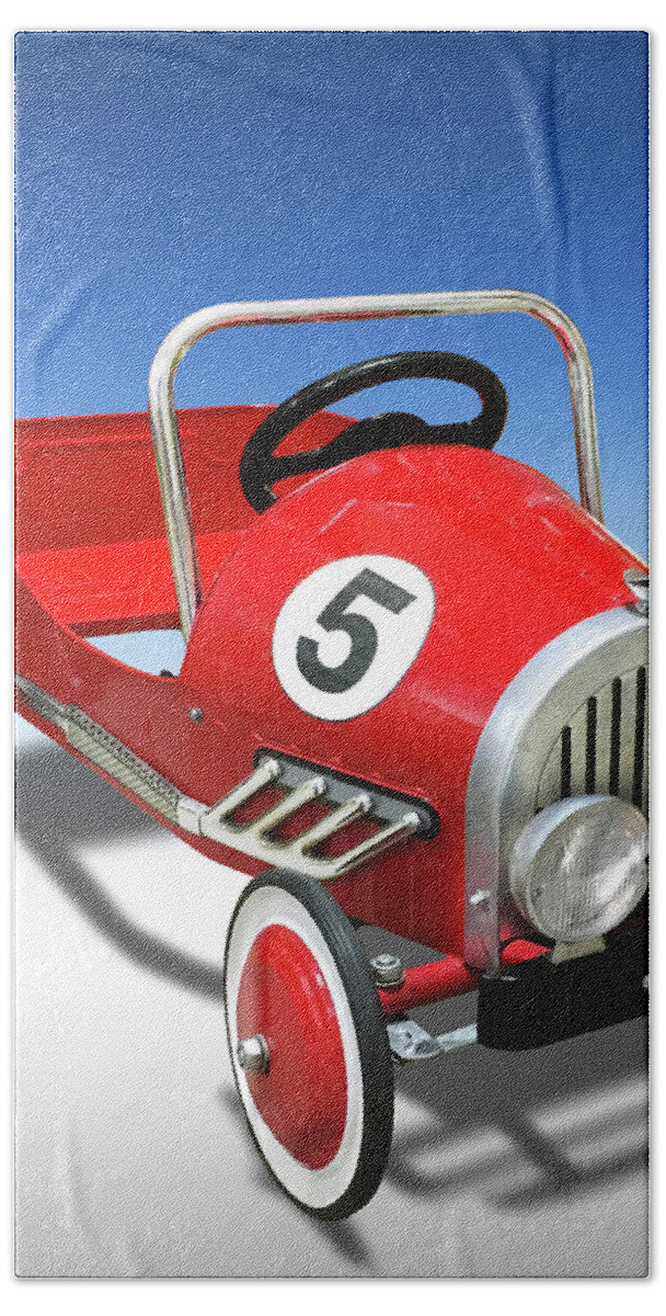 Peddle Car Hand Towel featuring the photograph Race Car Peddle Car by Mike McGlothlen