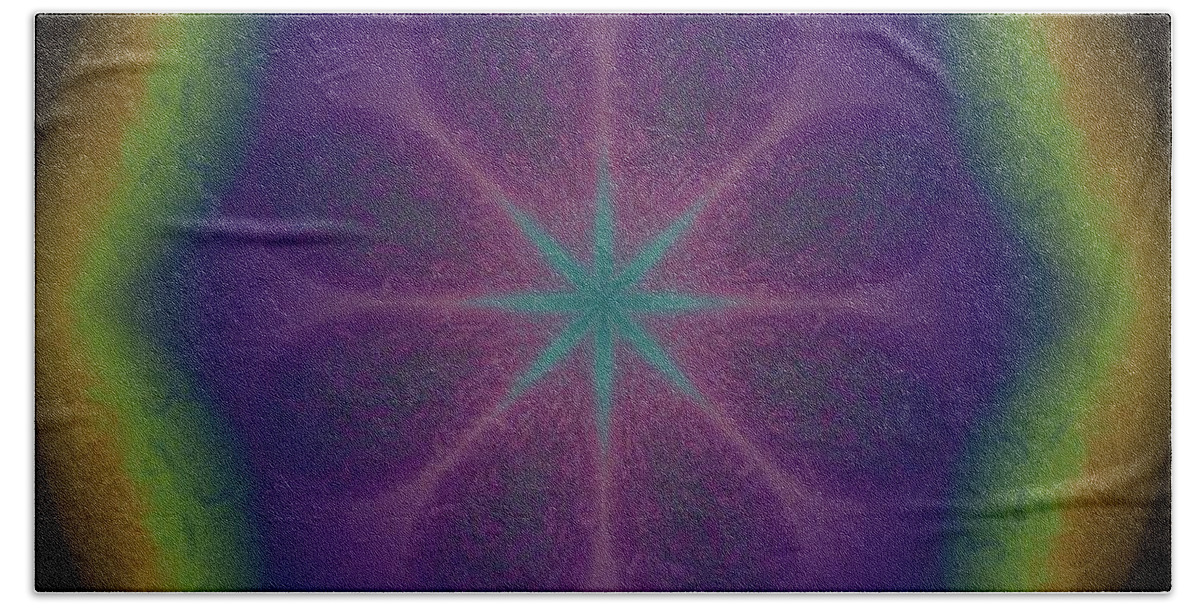 Art Hand Towel featuring the digital art Radiation Wholeness by Ee Photography