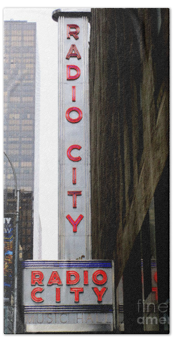 Radio City Hand Towel featuring the photograph Radio City 6 by Randall Weidner
