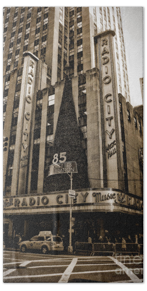 Christmas Hand Towel featuring the photograph Radio City Christmas by Onedayoneimage Photography