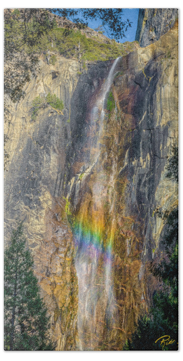 Bridal Veil Falls Bath Towel featuring the photograph Rainbow at Bridal Veil by Rikk Flohr