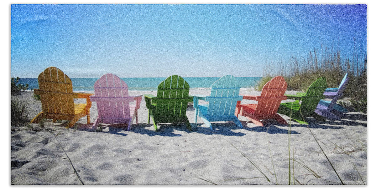 Florida Bath Towel featuring the photograph Rainbow Beach Vanilla Pop by Chris Andruskiewicz