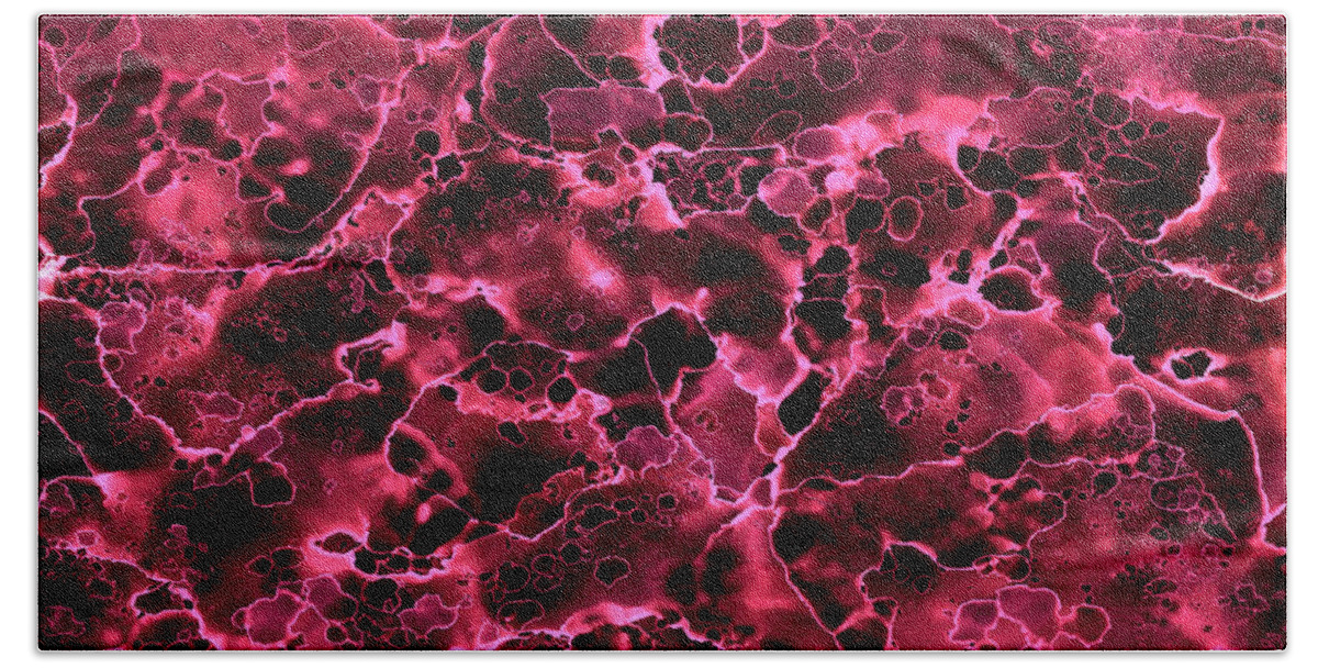 Raspberry Twist Bath Towel featuring the painting Abstract 2 by Patricia Lintner