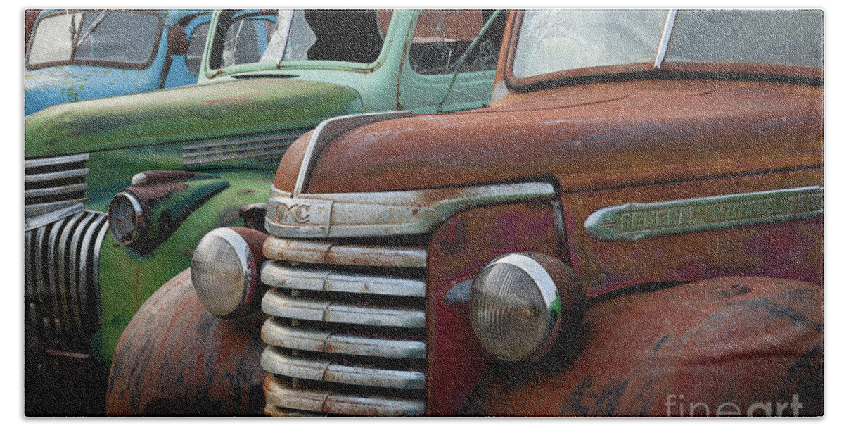 Dave's Old Truck Rescue Bath Towel featuring the photograph Red Green and Blue by Idaho Scenic Images Linda Lantzy