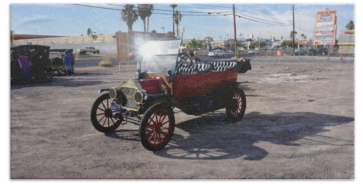  Bath Towel featuring the photograph Red Roadster by Carl Wilkerson
