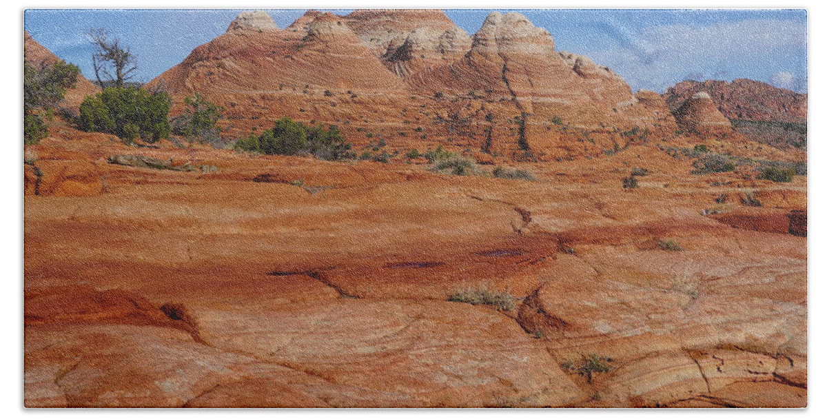 Coyote Bath Towel featuring the photograph Red Rock Buttes by Tranquil Light Photography