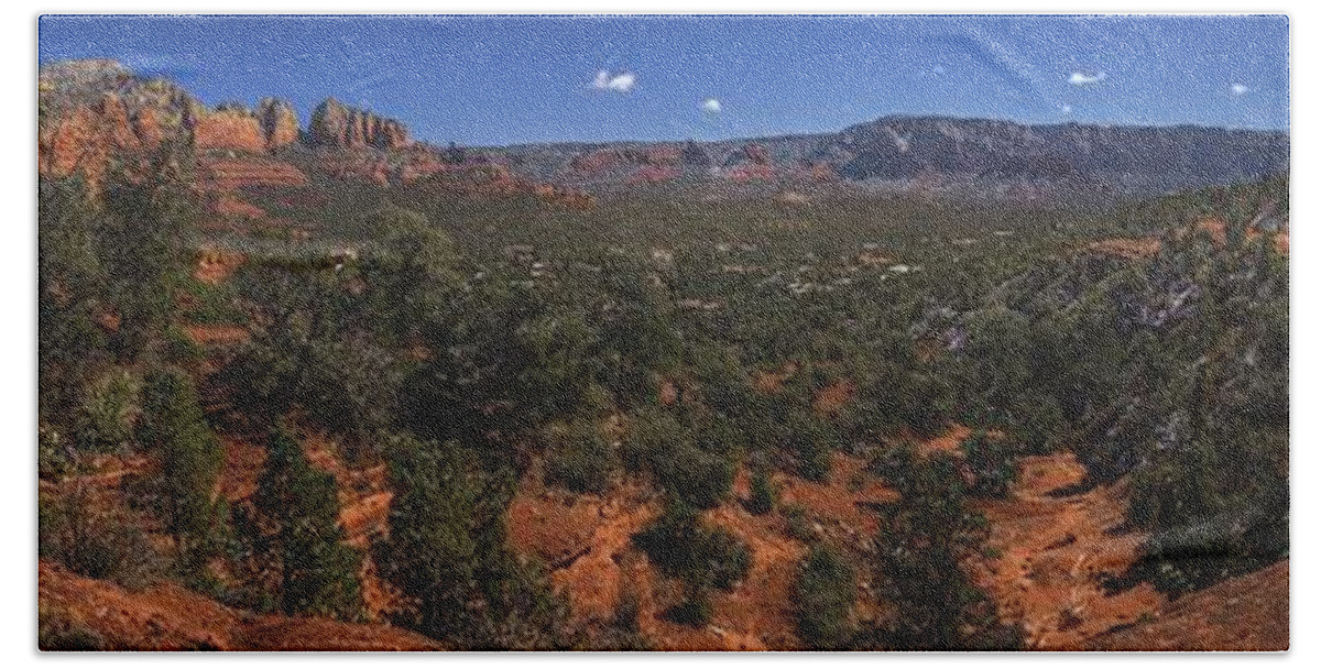 Arizona Bath Towel featuring the photograph Red Rock Secret Mountain Wilderness Panorama by Andy Konieczny