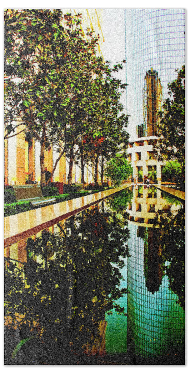 Reflections Hand Towel featuring the photograph Reflection Pool by Joseph Hollingsworth