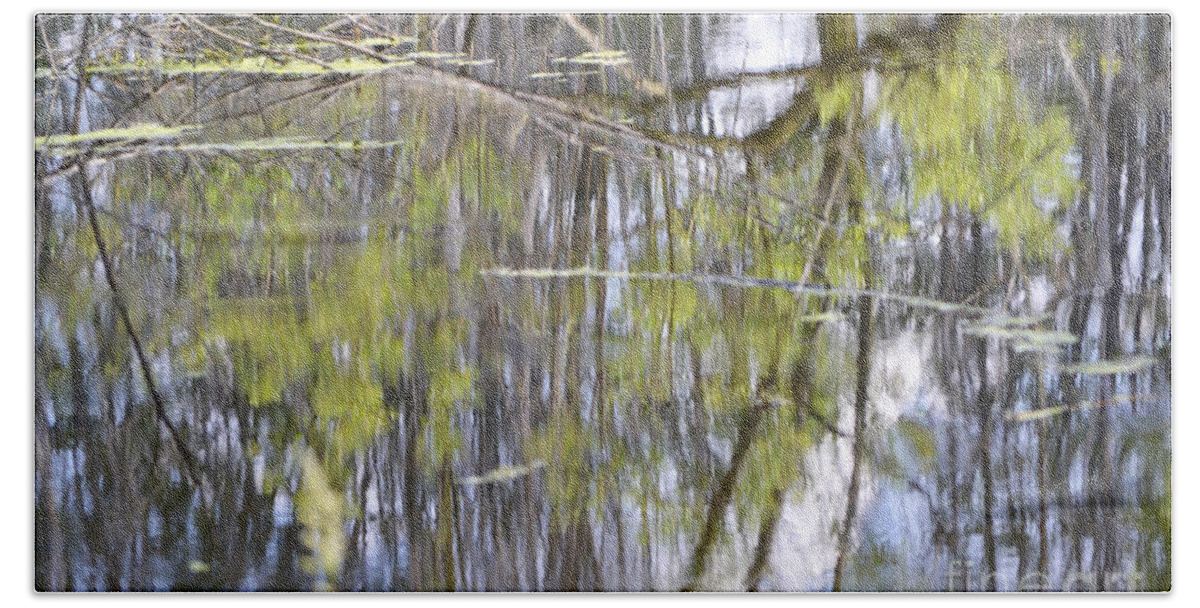 Swamp Bath Towel featuring the photograph Reflective Listening by Traci Cottingham